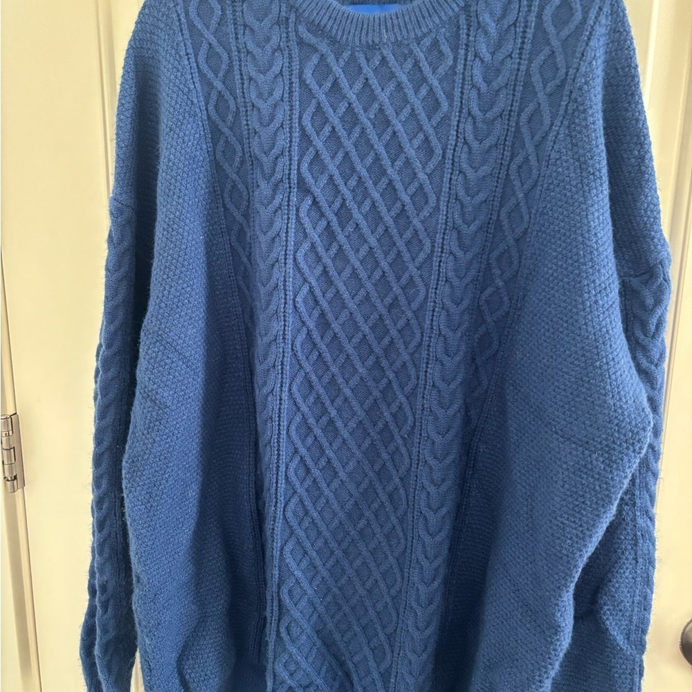 Aelfric Eden Blue Cable Knit Sweater - Picture 3 of 10